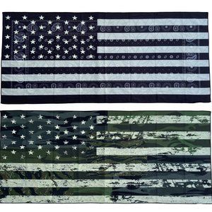 USA Flag/ Camo Patchwork Beach Towel - 2 Pack